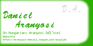 daniel aranyosi business card